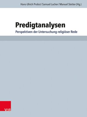 cover image of Predigtanalysen